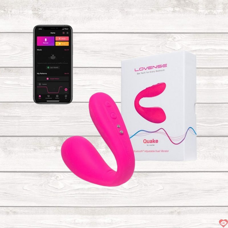 Lovense Quake máy rung tình yêu 2 đầu cực mạnh kết nối App điện thoại