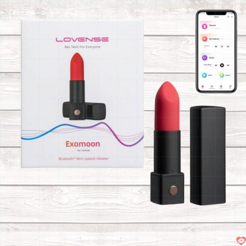 Lovense Exomoon trứng rung hình thỏi son cao cấp kết nối điện thoại