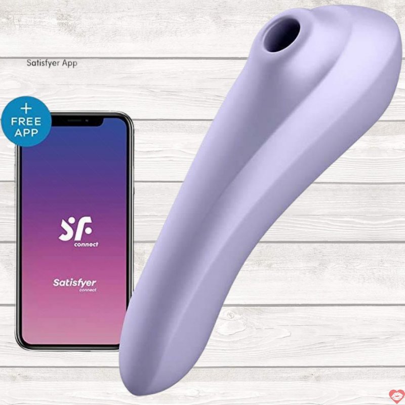 Sextoys massage điểm G Satisfyer – Dual Pleasure App-Controlled Clitoral Air Stimulator Vibrator