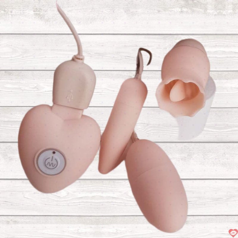 Trứng rung 3 quả ROSELEX Honey sạc USB lưỡi liếm giá rẻ