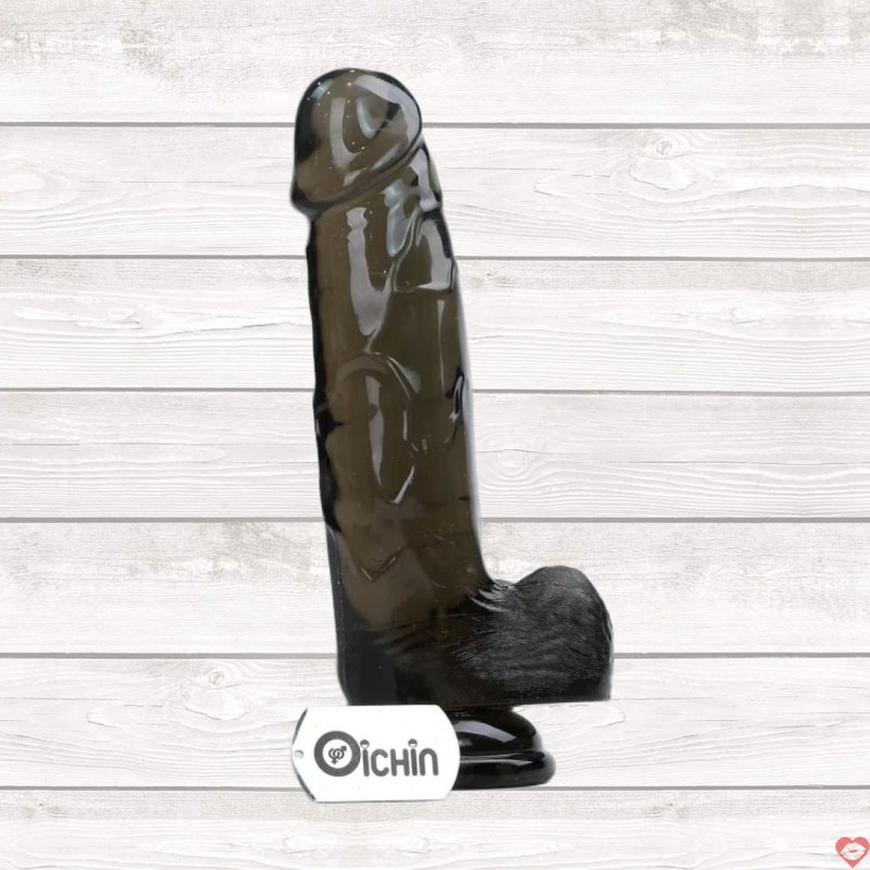 Dương vật giả màu đen gắn tường silicone mềm mịn như thật