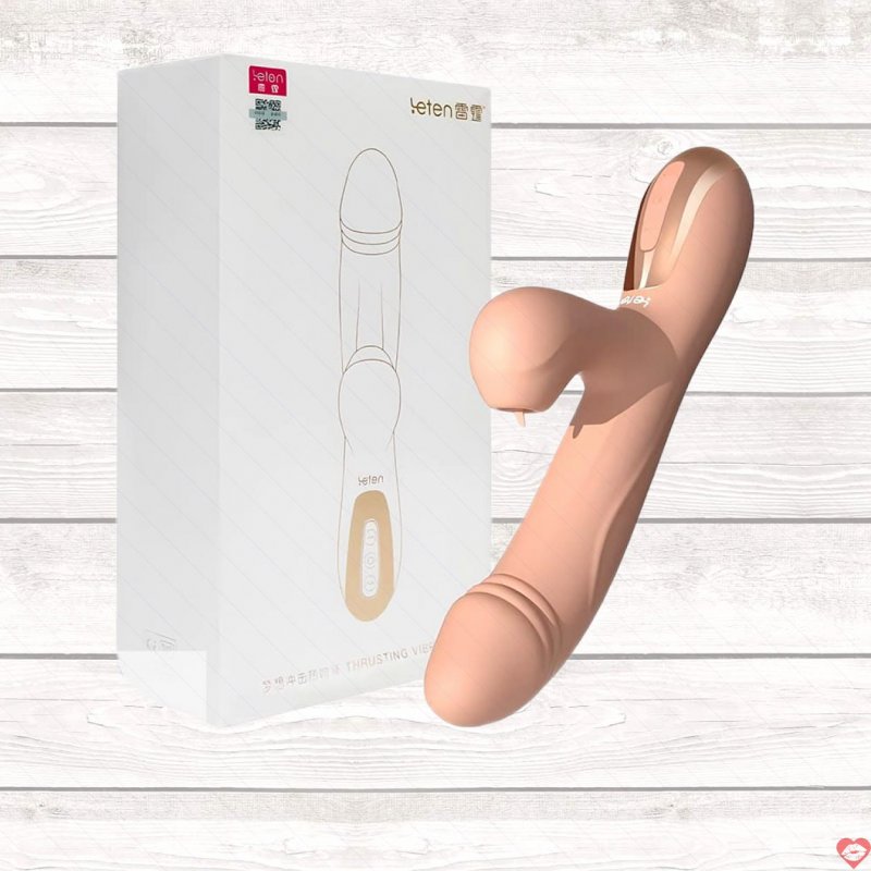 Leten Thrusting Vibrator cu giả tự thụt hút sạc từ tính cao cấp