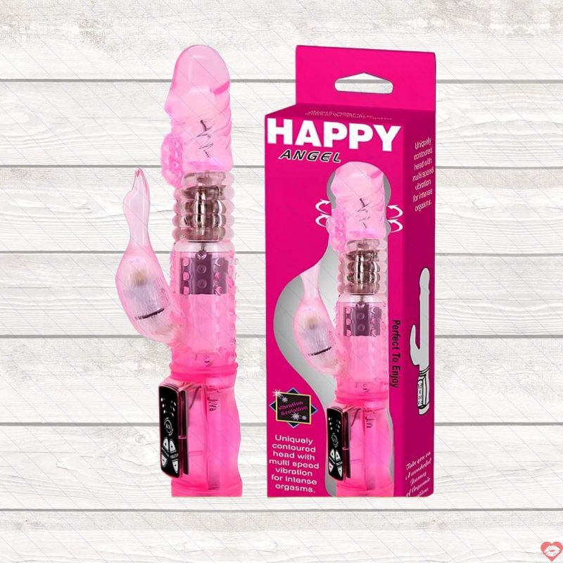 Dương vật giả 2 nhánh rung ngoáy Baile Happy Angel