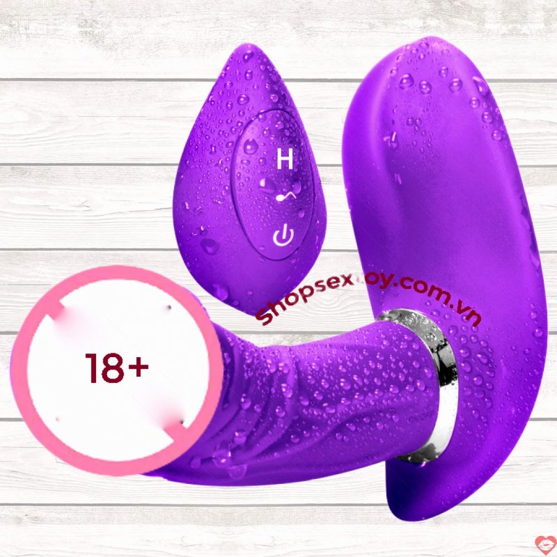 Máy massage hình dương vật rung kép điều khiển DV 14