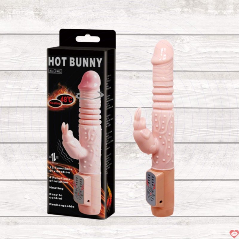 Dương Vật Giả Hot Bunny Rung Thụt 12 Chế Độ Tỏa Nhiệt 48°C