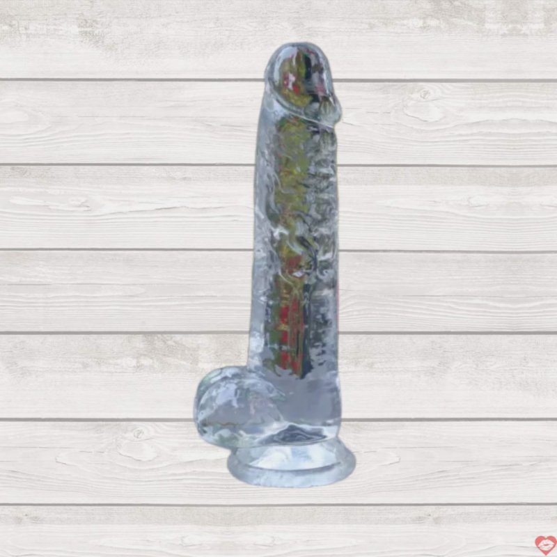 Dương Vật Giả Gắn Tường Trong Suốt Size 21cm