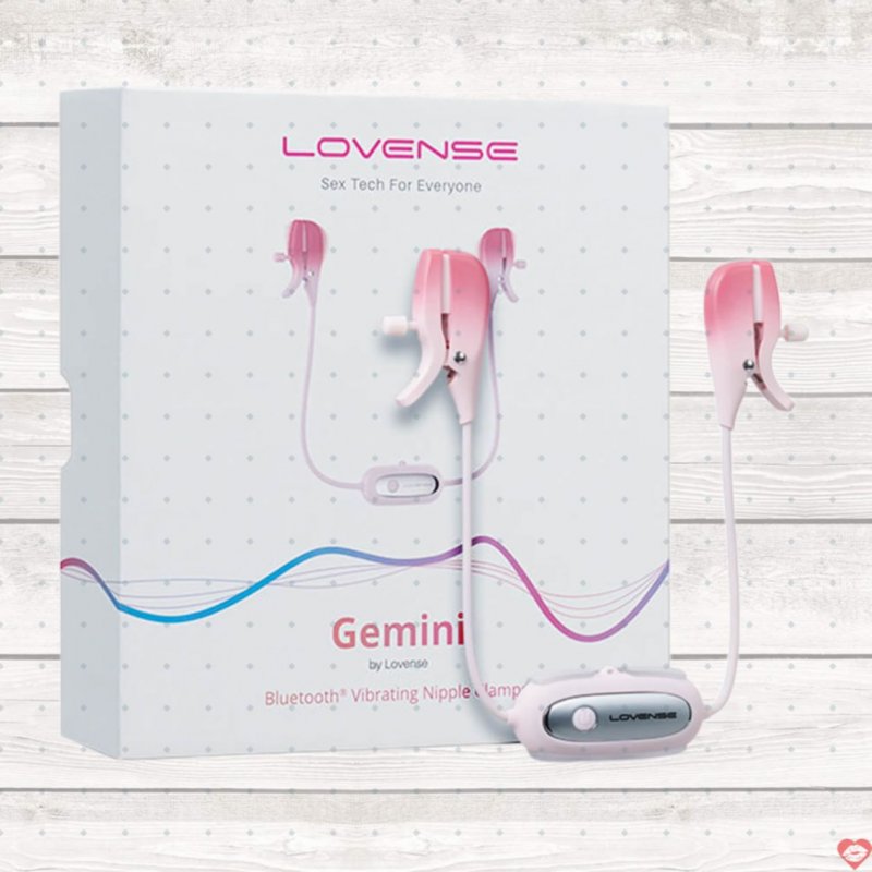 Máy massage kẹp vú Lovense Gemini rung mạnh điều khiển app 