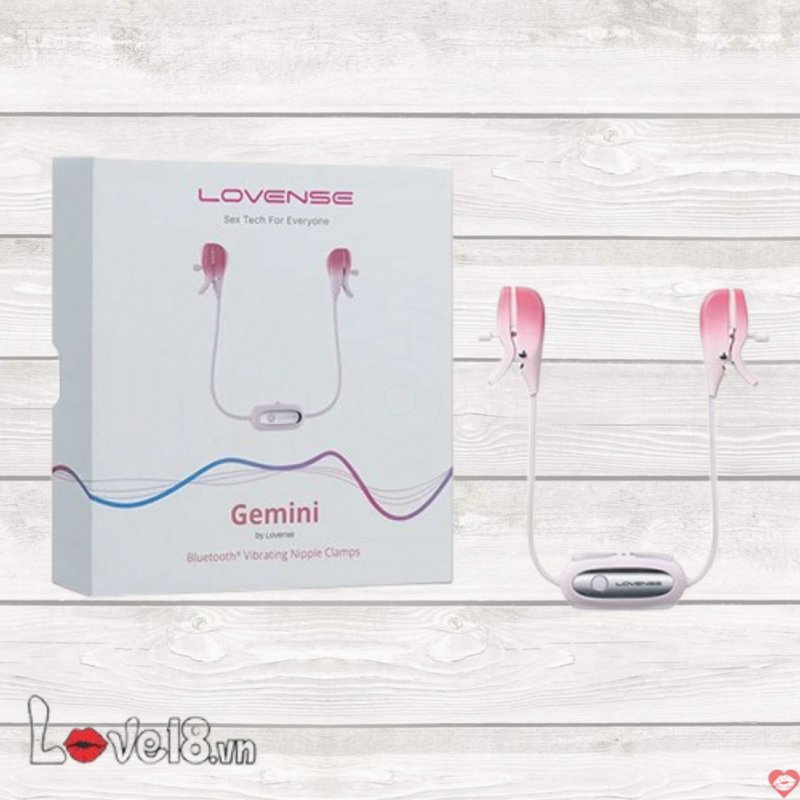 Bộ kẹp nhũ hoa có rung cao cấp Lovense Gemini – Điều khiển qua app