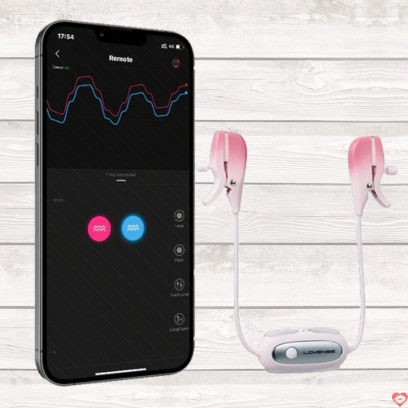Máy rung kẹp đầu ti cao cấp Lovense Gemini điều khiển qua app