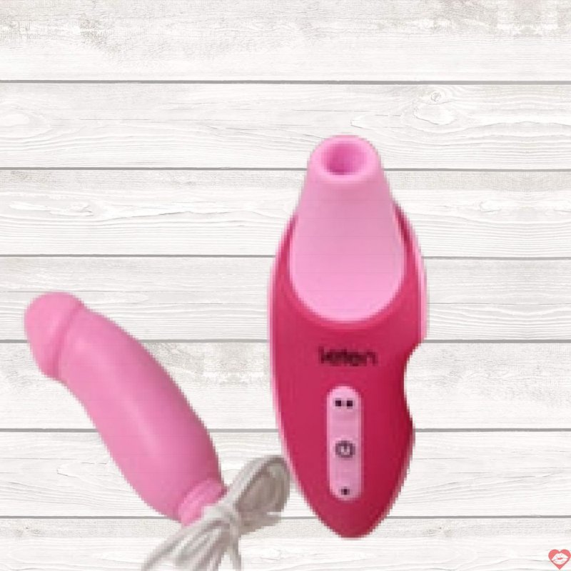 Máy rung mini bú hút kèm trứng rung mềm mại