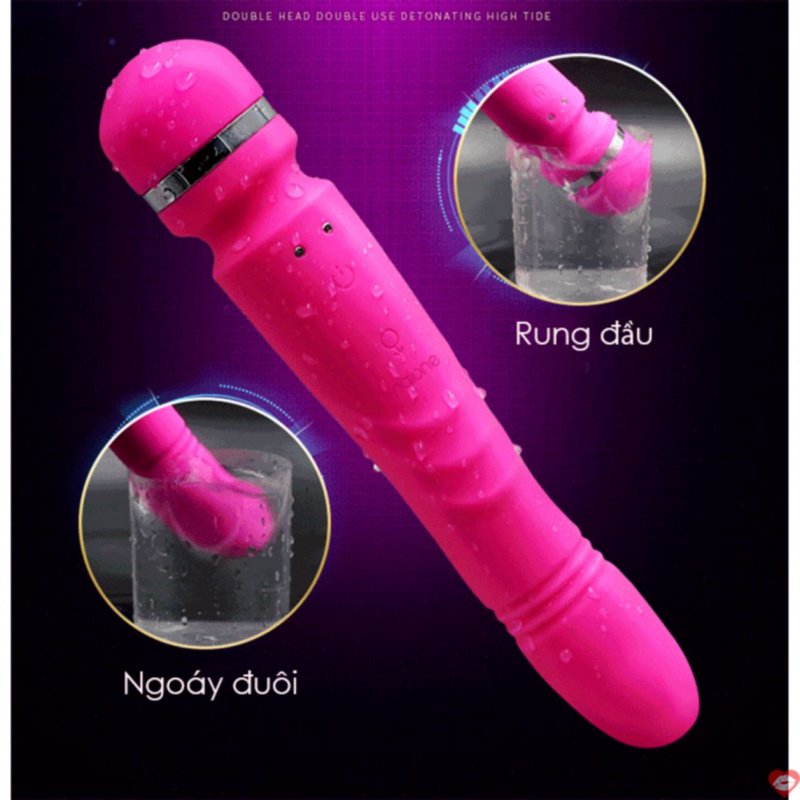 Chày Rung Kích Thích Điểm G  Đầu Rung Đuôi Ngoáy Siêu Mạnh  Sưởi Ấm - Nalone Yoni