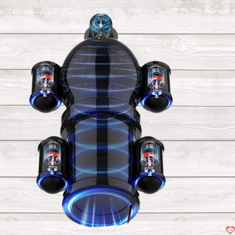 Bao mát xa dương vật 5 điểm rung sạc điện silicon an toàn 