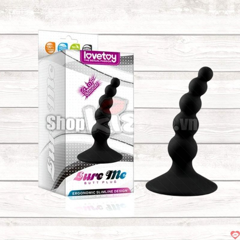 Cây xoắn bi kích thích hậu môn Lovetoy Đồ chơi Gay Pro silicon mềm mại 