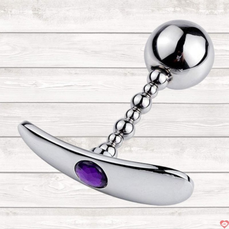 Dụng cụ kích thích hậu môn kim loại chuỗi hạt Anal Plug siêu phê an toàn 