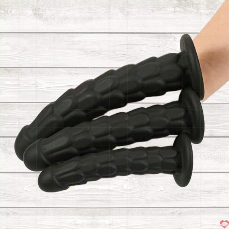 Bộ 3 dương vật giả silicone kích thích hậu môn vảy cá đồ chơi tình dục gay 