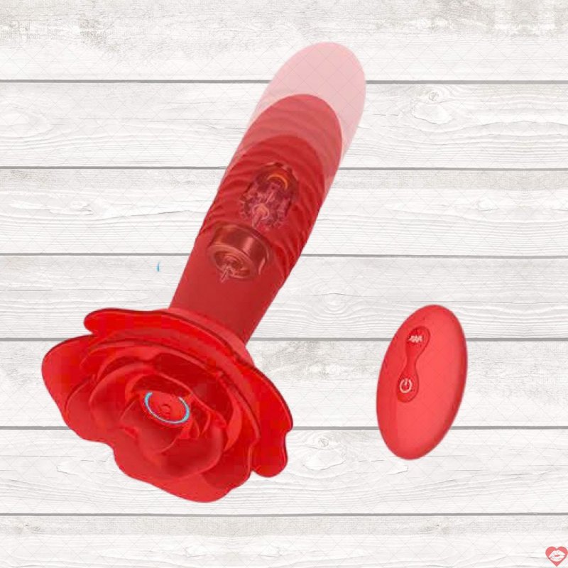 Dụng cụ đánh thức hậu môn rung thụt Rose Anal Plug - Siêu mềm mại, an toàn 