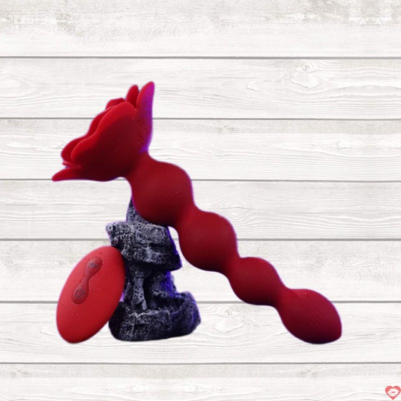 Sextoy hậu môn Butt Plug Flower xoắn rung ngoáy 10 chế độ từ xa