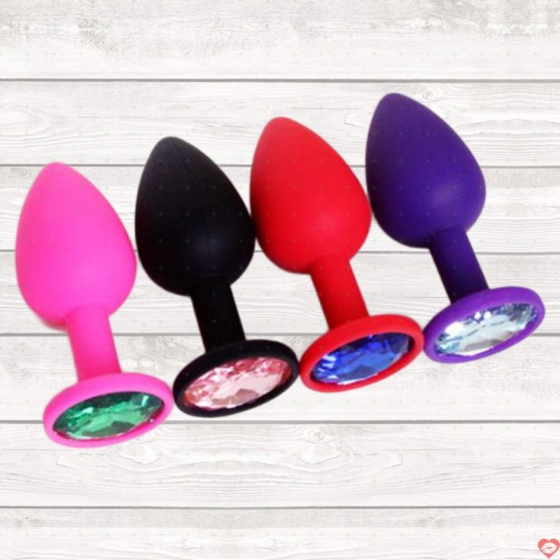 Dụng Cụ Kích Thích Hậu Môn Đính Đá – Giọt Nước Tình Yêu – Anal Plugs