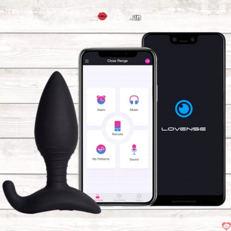 Phích cắm hậu môn có rung điều khiển từ xa qua app Lovense Hush