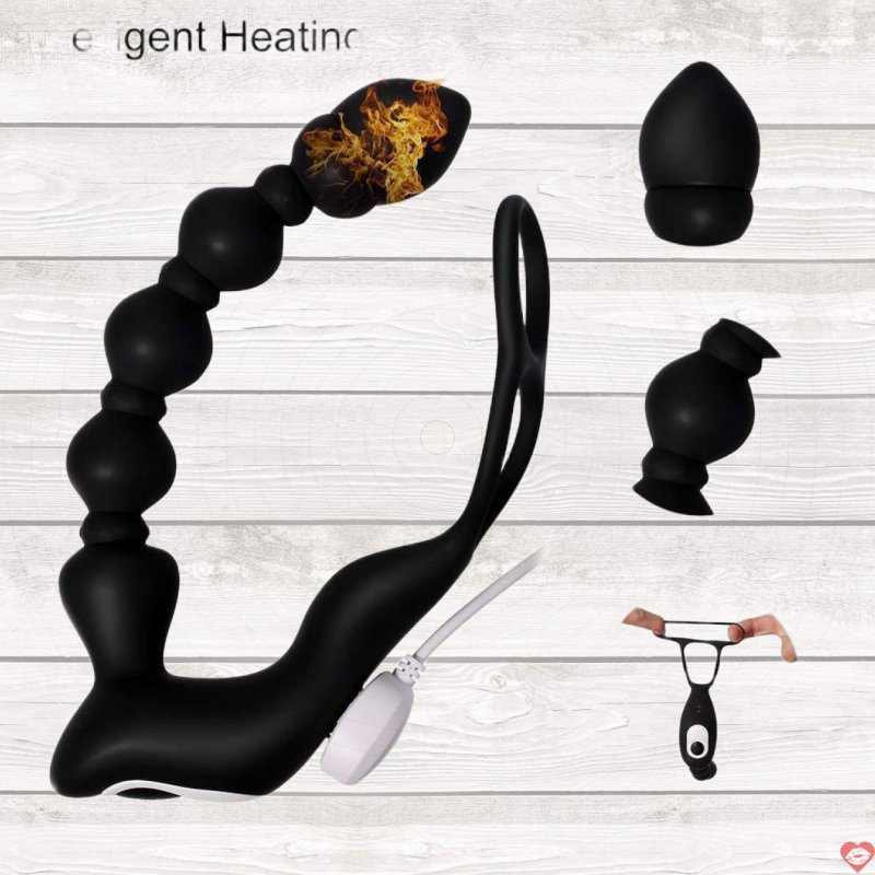 Cây rung đen body-safe quai đeo điều khiển từ xa