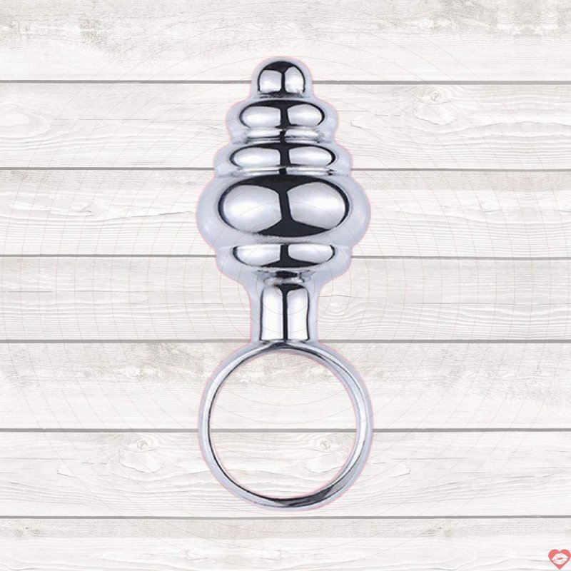 Nhẫn phích cắm hậu môn Inox mini xoắn ốc