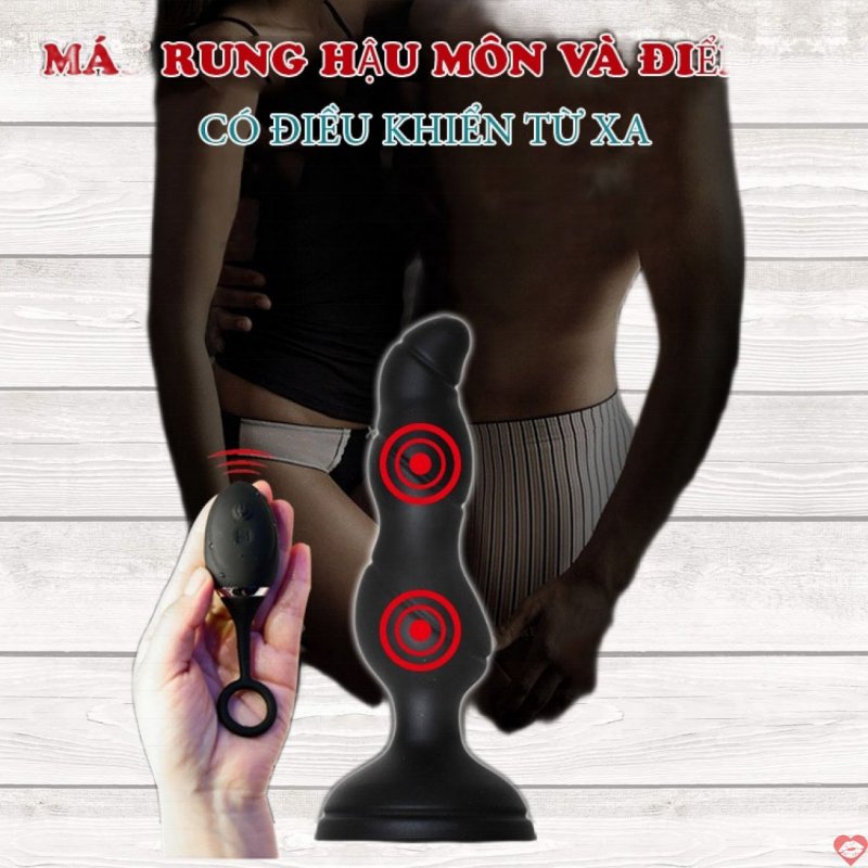 Máy rung hậu môn và điểm G siêu mạnh điều khiển xa
