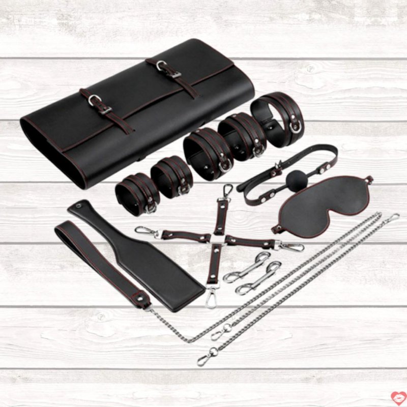 Bộ dụng cụ BDSM 01 màu đen hỗ trợ tăng khoái cảm đê mê 