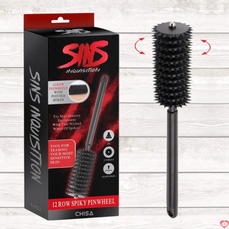 Cọ lăn gai BDSM Chisa Sins 12 hàng Spiky Pinwheel kích thích cực mạnh 