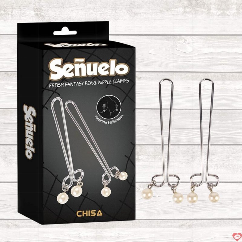 Kẹp vú kích thích đầu ti Chisa Senuelo Ngọc trai BDSM 