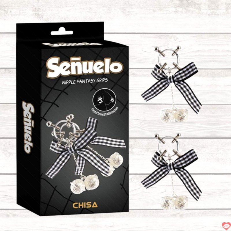 Kẹp vú kích thích đầu ti Chisa Senuelo BDSM nơ ngọc trai siêu hót 
