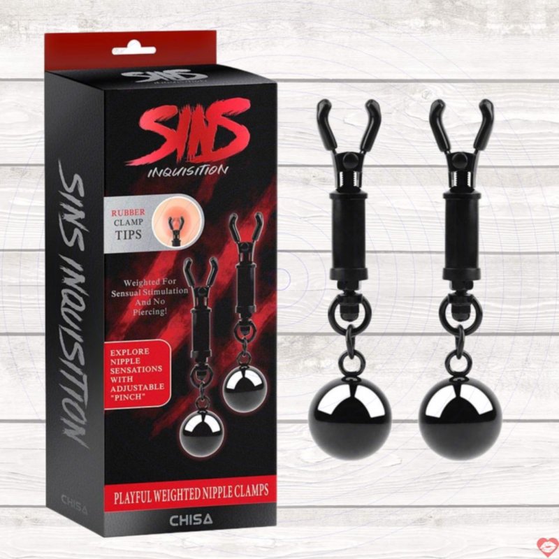 Kẹp vú kích thích Chisa Sins Inquisition kèm bi nặng tăng khoái cảm 